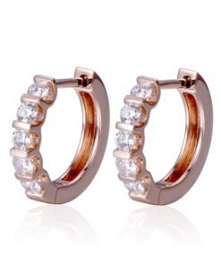 2.7mm CVD HPHT lab grown diamond  woman 14k rose gold fashion jewelry earrings