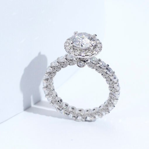 NewSeason Jewelry-1130  18K lab diamond ring 2.31CT romantic luxury ring engagement wedding band classic  gift band