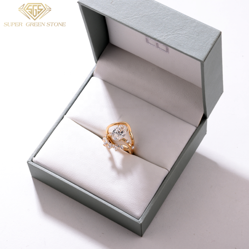 Custom Jewelry 14K Gold Fine Jewelry rings Engagement Wedding Lab Grown Diamond Rings For Women Jewelry - 图片 6