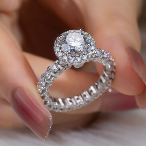 NewSeason Jewelry-1130  18K lab diamond ring 2.31CT romantic luxury ring engagement wedding band classic  gift band - Image 4