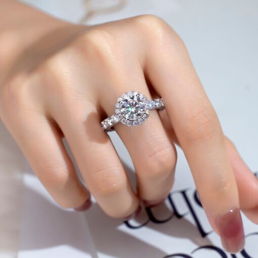 NewSeason Jewelry-1130  18K lab diamond ring 2.31CT romantic luxury ring engagement wedding band classic  gift band - Image 5