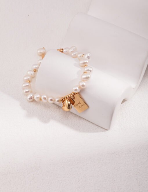 NewSeason Jewelrynatural freshwater pearl bracelet/sterling silver design bracelet/special-interest design/chain length 16 3cm - 图片 2