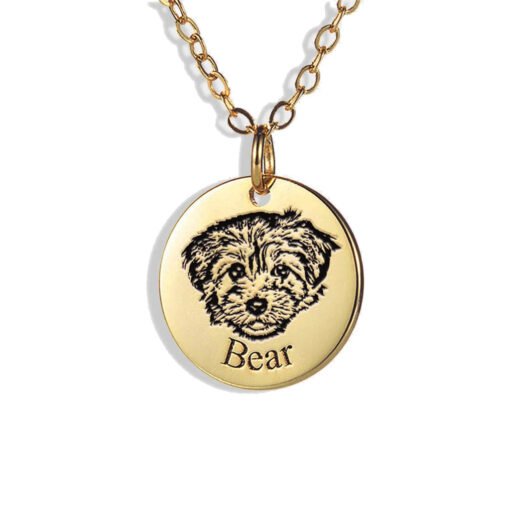 NewSeason Jewelry Tik-tok Hot Selling Custom Deep Engraving Pet Face Portrait Necklace Dog Name Shopify Fulfillment Dropship Agent - Image 6