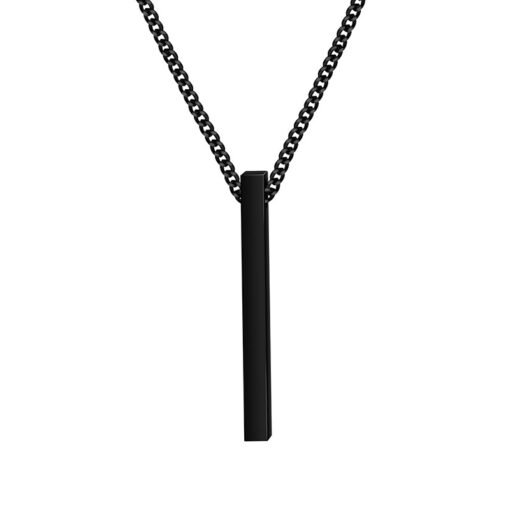 NewSeason Jewelry Engraved 3D Bar Necklace 304 Stainless Steel Men Jewelry Personalized Custom Name Shopify Dropshipping Fulfillment - Image 6