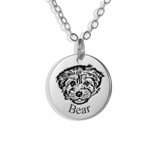 NewSeason Jewelry Tik-tok Hot Selling Custom Deep Engraving Pet Face Portrait Necklace Dog Name Shopify Fulfillment Dropship Agent - Image 8