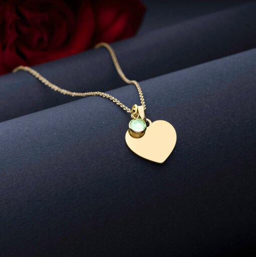 NewSeason Jewelry Custom Name Engraved Heart Birthstone Necklace Shopify Fulfillment Agent Stainless Steel Jewelry Meaningful Couples - Image 7
