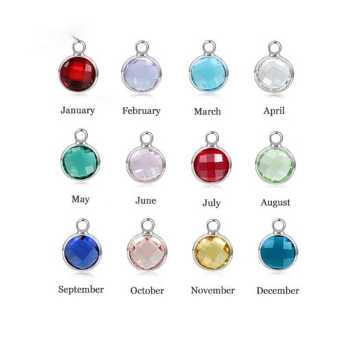 NewSeason Jewelry Custom Name Engraved Heart Birthstone Necklace Shopify Fulfillment Agent Stainless Steel Jewelry Meaningful Couples - Image 5