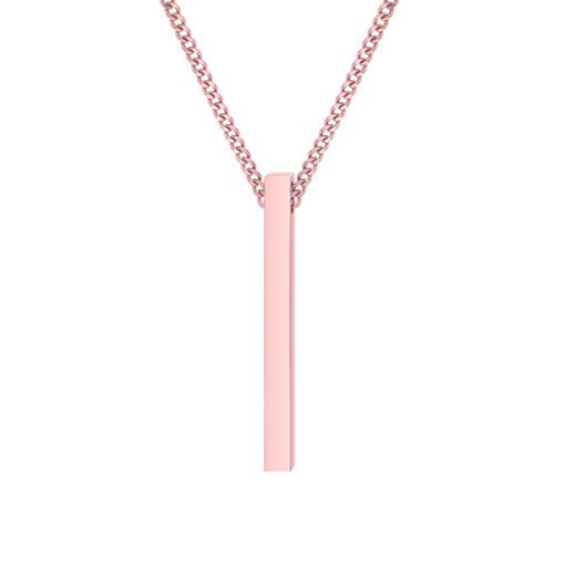 NewSeason Jewelry Engraved 3D Bar Necklace 304 Stainless Steel Men Jewelry Personalized Custom Name Shopify Dropshipping Fulfillment - Image 8