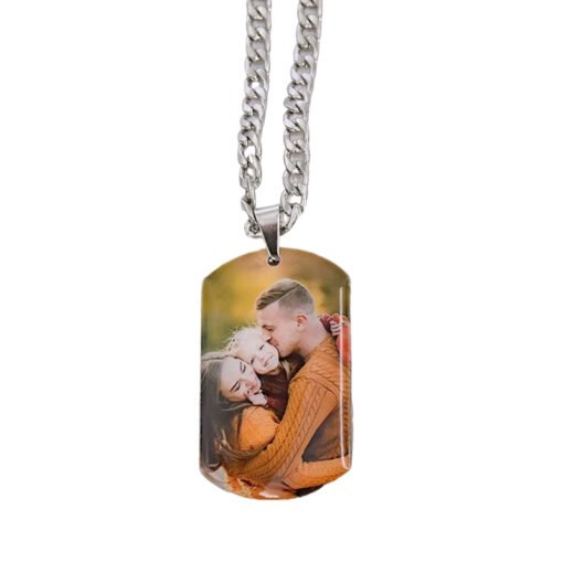 NewSeason Jewelry Custom UV Color Photo Dog Necklace Pendant Back Engraved Name Cuban Stainless Steel Unisex Shopify Dropshipping - Image 6
