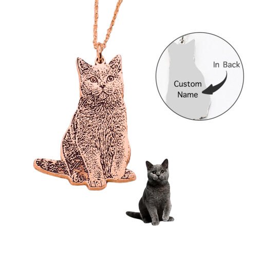 NewSeason Jewelry Custom Pet-shaped Pendant Necklace Stainless Steel Jewelry Dog Photo Portrait Sketch Memorial Shopify Dropship - Image 6