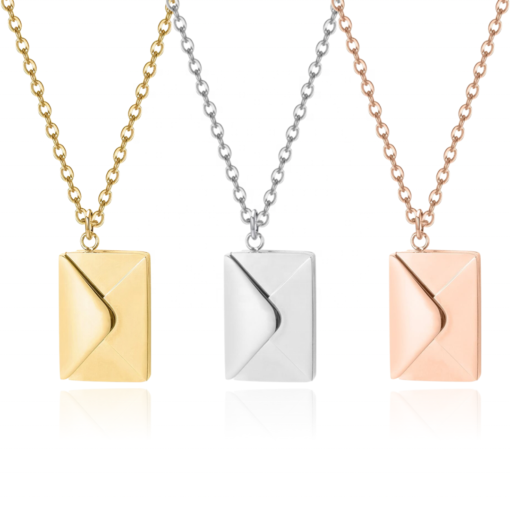 NewSeason Jewelry Engraved Envelope With Secret Message Pendant Necklace Custom Color Photo Open Locket Shopify Dropshipping Service - Image 4