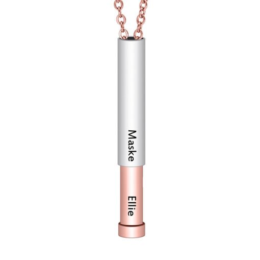 NewSeason Jewelry Women Men Hidden Message Telescopic Bar Necklace Custom Engraved Name Shopify Fulfillment Stainless Steel - Image 9