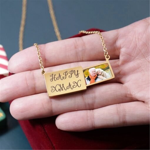 NewSeason Jewelry Custom Color Photo Pull-out Envelope Necklace Pendant Engraved Shopify Fulfillment Stainless Steel Locket - Image 4