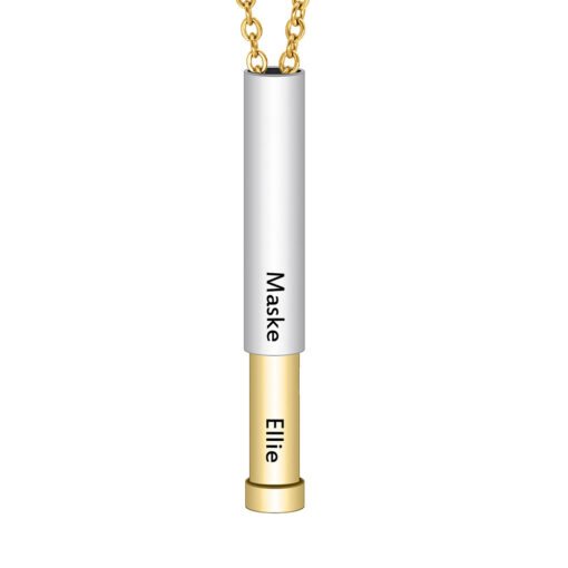 NewSeason Jewelry Women Men Hidden Message Telescopic Bar Necklace Custom Engraved Name Shopify Fulfillment Stainless Steel - Image 11