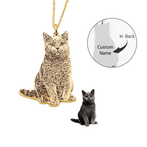 NewSeason Jewelry Custom Pet-shaped Pendant Necklace Stainless Steel Jewelry Dog Photo Portrait Sketch Memorial Shopify Dropship - Image 8