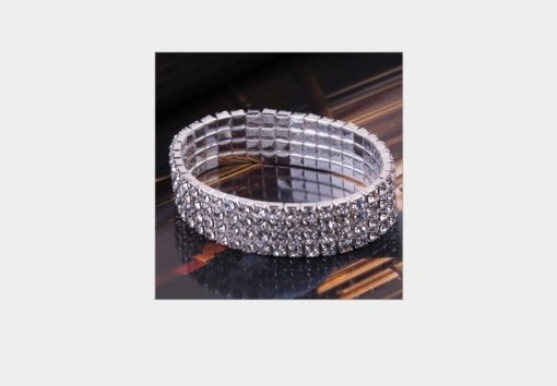 Factory in stock running quantity price single row double row three rows four rows rhinestone stretch white bracelet 888 - 图片 9