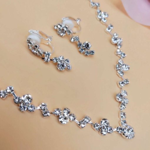 Factory wholesale simple fashion jewelry suit bridal necklace elegant jewelry 425 earrings fashion all-matching - Image 7