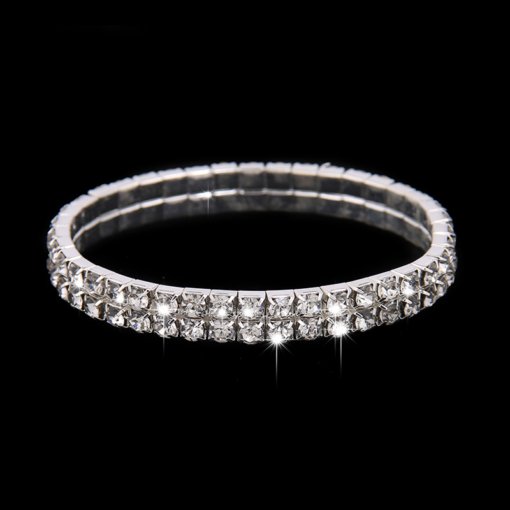 Foreign trade ornament wholesale multi-row selection rhinestone stretch bracelet shiny rhinestone 424 exquisite light - Image 3