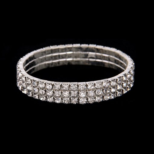 Foreign trade ornament wholesale multi-row selection rhinestone stretch bracelet shiny rhinestone 424 exquisite light - Image 4