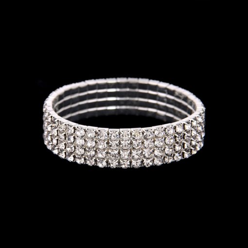 Foreign trade ornament wholesale multi-row selection rhinestone stretch bracelet shiny rhinestone 424 exquisite light - Image 7
