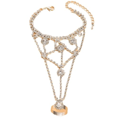 Cross-border jewelry wholesale African popular bracelet dance rhinestone constellation tassel female bracelet ring - Image 5