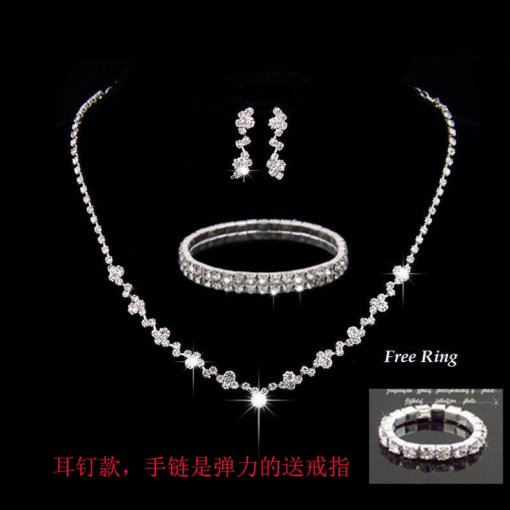 Factory wholesale simple fashion jewelry suit bridal necklace elegant jewelry 425 earrings fashion all-matching - Image 9