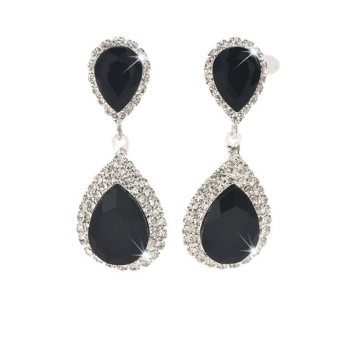 Exaggerated bridal wedding earrings African popular women's diamond long earrings cross-border European and American silver tassel earrings - 图片 5