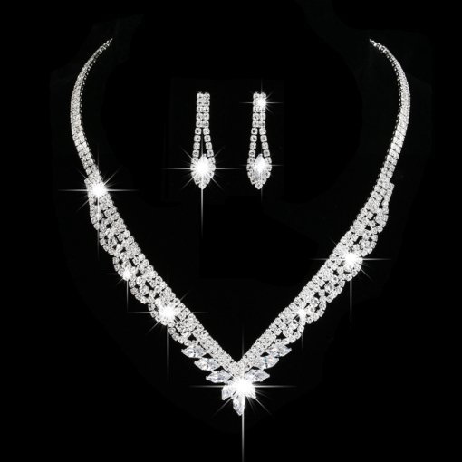 European and American entry lux high-grade zircon jewelry suit necklace niche retro clavicle chain fashionable all match jewelry wholesale - 图片 6