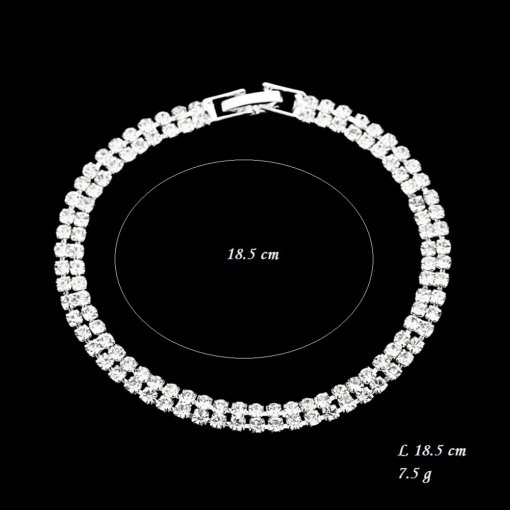 2024 new accessories wholesale metal diamond-studded necklace earrings two pieces/Three Pieces wedding bridal jewelry suit - 图片 7