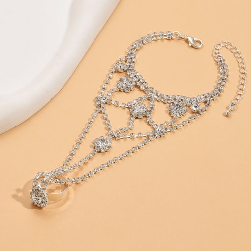 Cross-border jewelry wholesale African popular bracelet dance rhinestone constellation tassel female bracelet ring - Image 2