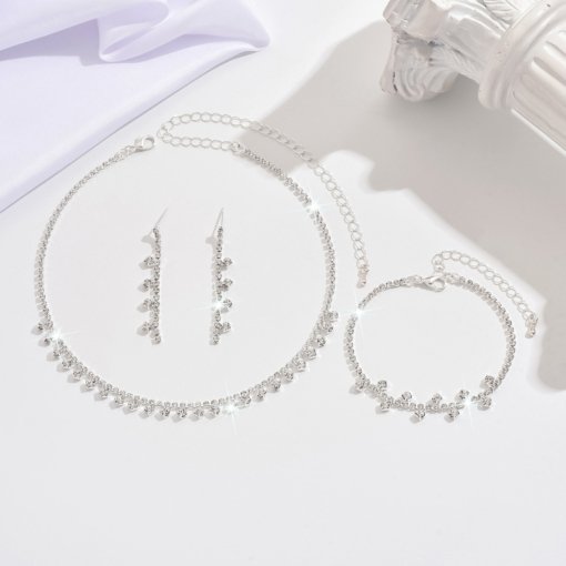 Cross-border hot selling small square pendant necklace European and American popular ornament fashion all-match light luxury clavicle chain earring bracelet - Image 5