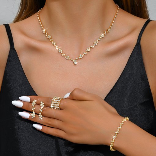 Factory wholesale simple fashion jewelry suit bridal necklace elegant jewelry 425 earrings fashion all-matching - Image 29