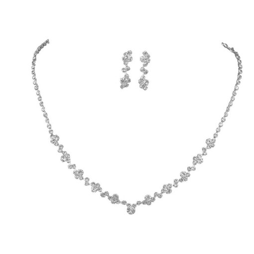 Factory wholesale simple fashion jewelry suit bridal necklace elegant jewelry 425 earrings fashion all-matching - Image 5