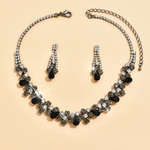 Elegant bridal necklace earrings zircon wedding accessories suit wedding dress evening dress accessories wedding banquet jewelry - Image 6