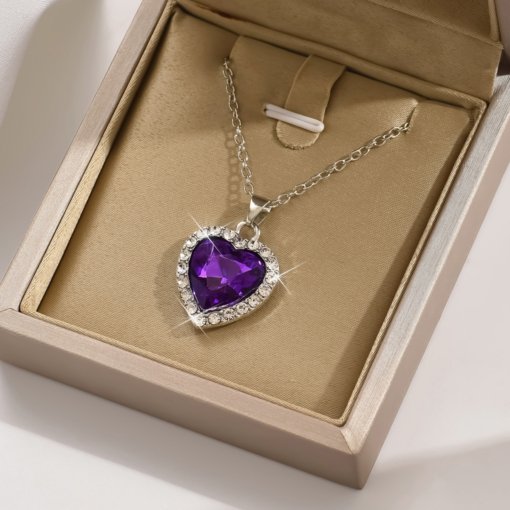 Fashion Wholesale love pendant necklace full diamond cross-border best seller in Europe and America - Image 7