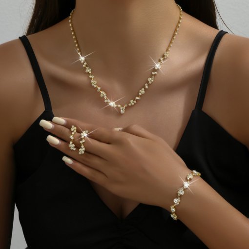 Factory wholesale simple fashion jewelry suit bridal necklace elegant jewelry 425 earrings fashion all-matching - Image 20