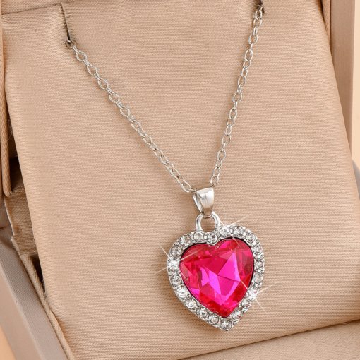 Fashion Wholesale love pendant necklace full diamond cross-border best seller in Europe and America - Image 10