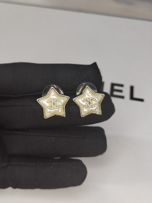 Anel new Chanel new double C diamond pearl stud earrings 59 uniform zp brass material