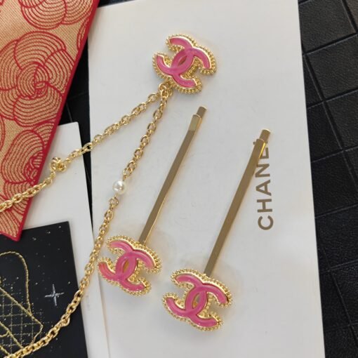 ANE Chanel new 24P pink gold edge resin acrylic necklace - Image 8