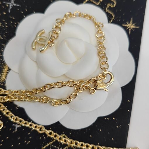 ANE Chanel new 24P pink gold edge resin acrylic necklace - Image 5