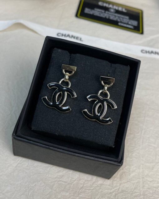 ANE Chanel new black enamel double C simple clavicle chain necklace - Image 9