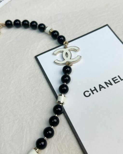 CHChanel new white enamel double c necklace - Image 2