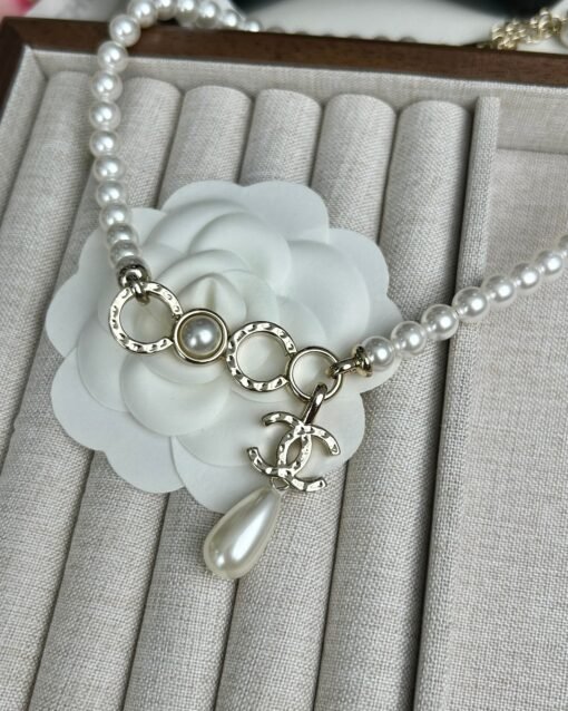 Chanel new coco pearl double c pendant necklace - Image 4