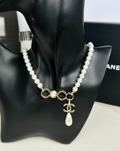 Chanel new coco pearl double c pendant necklace - Image 5