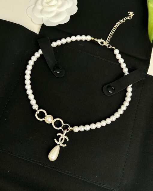 Chanel new coco pearl double c pendant necklace - Image 2