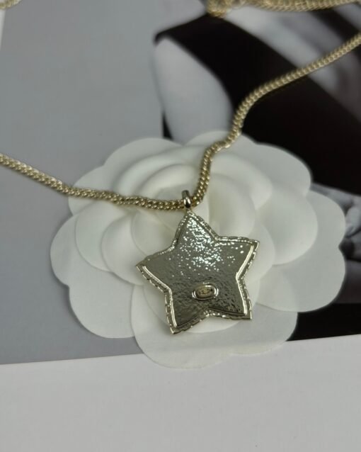 Chanel CHANE new five-pointed star pearl edge diamond diamond necklace - Image 8