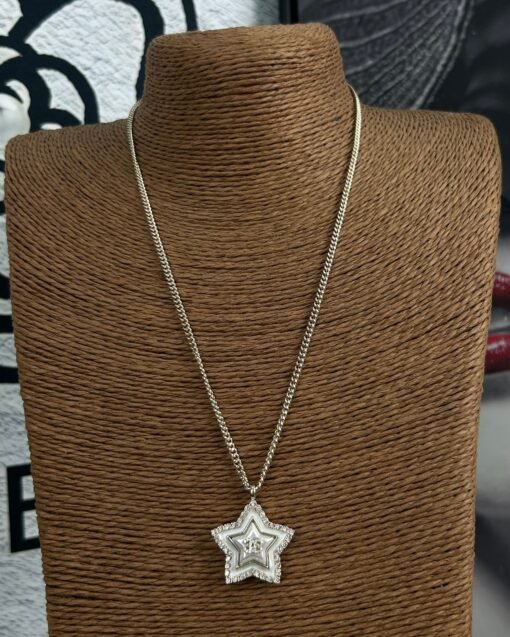Chanel CHANE new five-pointed star pearl edge diamond diamond necklace - Image 7