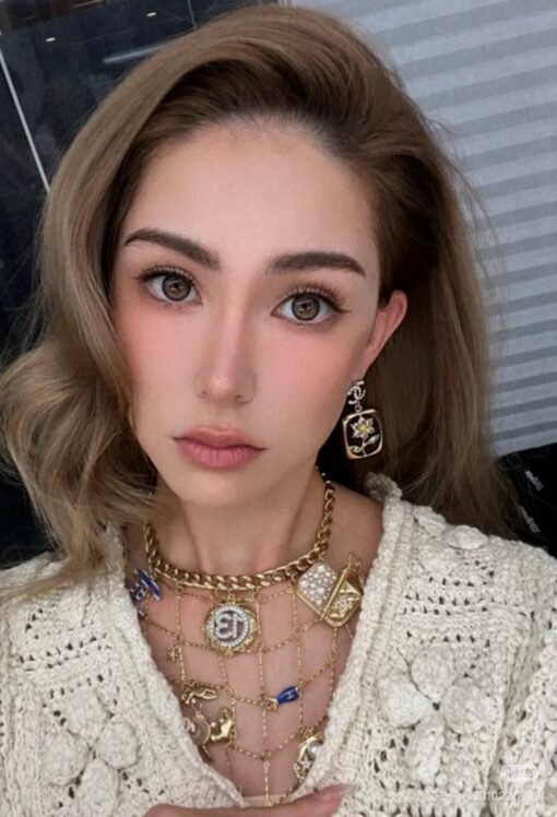 Chanel new rectangular frame encircles flowers colorful rhinestone hollow pendant earrings - Image 4