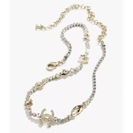 Chanel early spring new style Ocean series Multi-element accessories Star anchor Small fish Four-leaf clover Rhinestone double C necklace