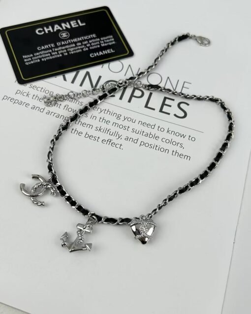 Chanel new 25C early spring wear kayak anchor love double c pendant
necklace - Image 3